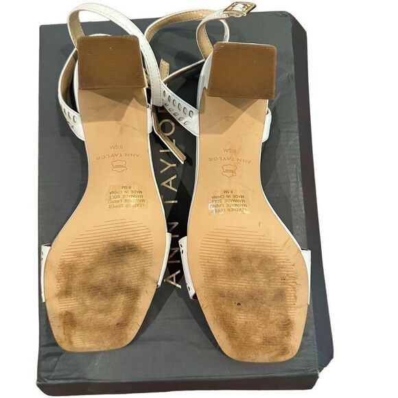Ann Taylor white proliferated sandals-size 8.5 - Picture 3 of 6